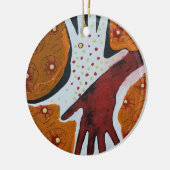 Geef een handversiering keramisch ornament (Links)