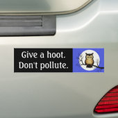 Geef een hoer.  Niet vervuilen. Bumpersticker (Op auto)
