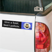 Geef een hoer.  Niet vervuilen. Bumpersticker (Op Truck)
