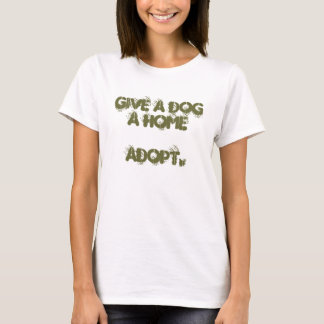 Geef een hond thuis een adoptiekader. t-shirt