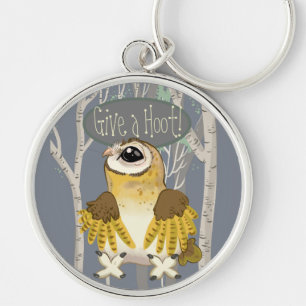 Geef een Hoot! Barn Owl Sleutelhanger
