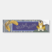 Geef een Hoot~Geen vervuiling, Barn Owl Bumpersticker (Voorkant)