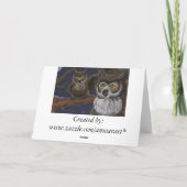 Geef een Hoot Owl Wenskaart Kaart (Achterkant)