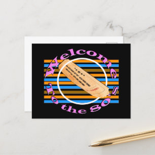 Geef één kaartje toe - aan de 80's aankondigingskaart