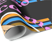 Geef één kaartje toe - aan de 80's cadeaupapier (Rol Hoek)