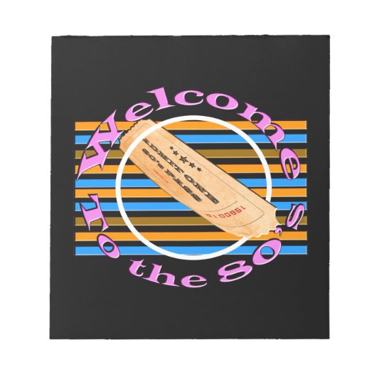 Geef één kaartje toe - aan de 80's notitieblok (Voorkant)