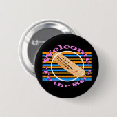 Geef één kaartje toe - aan de 80's ronde button 5,7 cm (Voorkant /achterkant)