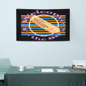 Geef één kaartje toe - aan de 80's spandoek (Beurs)