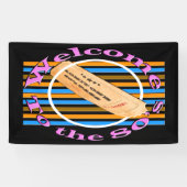 Geef één kaartje toe - aan de 80's spandoek (Horizontaal)