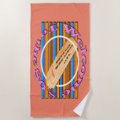 Geef één kaartje toe - aan de 80's strandlaken (Voorkant)