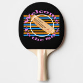 Geef één kaartje toe - aan de 80's tafeltennisbatje (Voorkant)