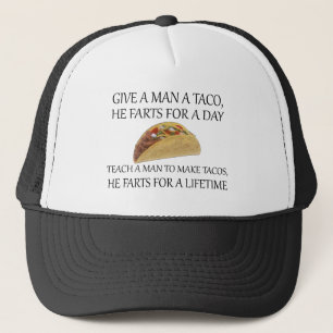 Geef een man een taco, hij laat een dag een scheet trucker pet