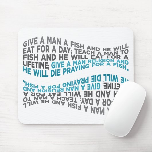 Geef een man een vis... muismat (Met muis)