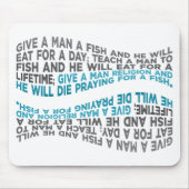 Geef een man een vis... muismat (Voorkant)