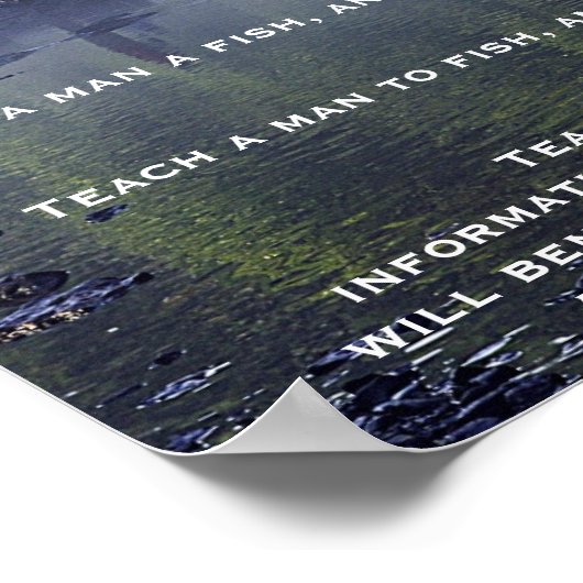 Geef een man een vis poster (Hoek)