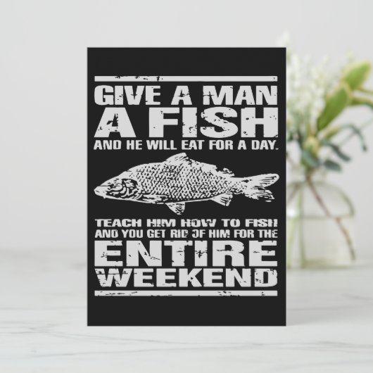 Geef een Man een visgrappige karp die angling Gift (Staand voorkant)