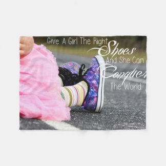 Geef een meisje de juiste schoenen fleece deken