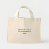 Geef een Quilter een Inch Mini Tote Bag (Voorkant)
