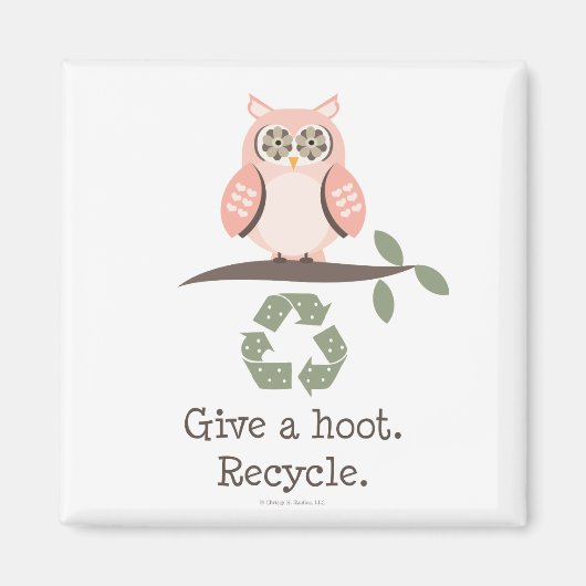 Geef een Recyclen hotmagneet Magneet (Voorkant)