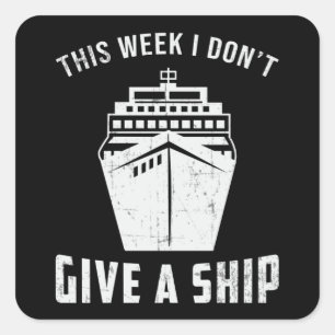 Geef een schip boot bootjacht cruise schip grappig vierkante sticker