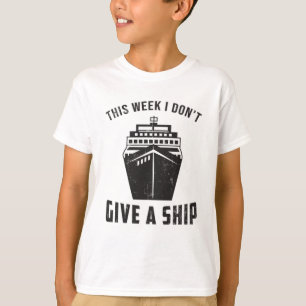 Geef een schip boot bootjacht cruise schip zeiler t-shirt