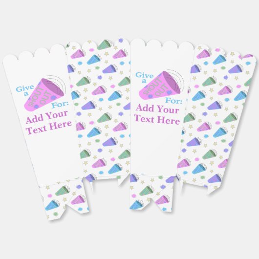  geef een shout out out popcorn bedankdoosjes (Ongevouwen)