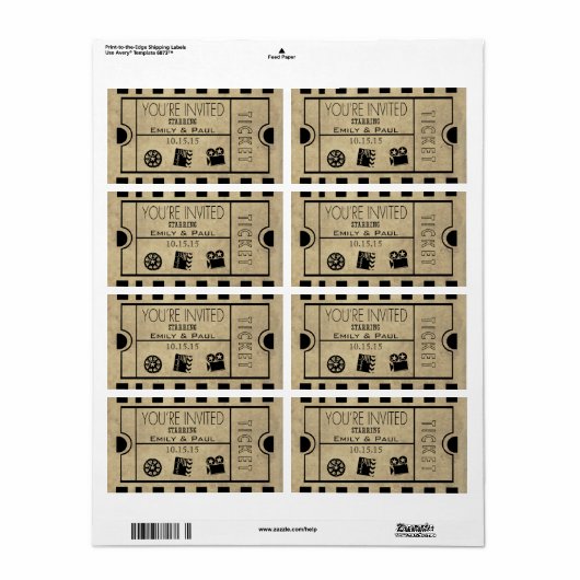 Geef één sparen de Datum toe Etiket (Full Sheet)