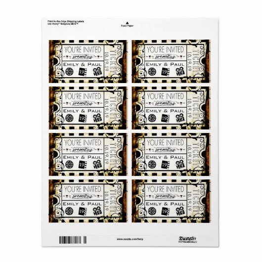 Geef één sparen de Datum toe Etiket (Full Sheet)