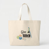 Geef een Stitch Jumbo Canvas tas (Voorkant)
