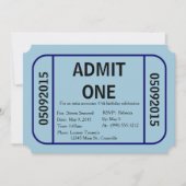 Geef één Ticket de Uitnodiging van de Partij van d (Voorkant)