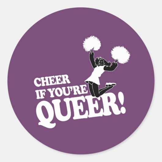 GEEF EEN TOEGIF ALS JE HOMO BENT RONDE STICKER (Voorkant)