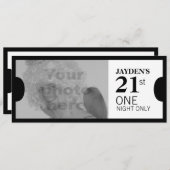 Geef één VIP 21st verjaardagsfeestfoto-uitnodiging Kaart (Voorkant / Achterkant)