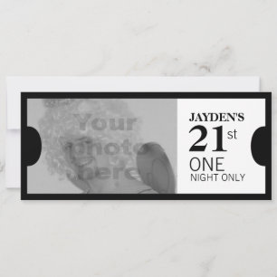 Geef één VIP 21st verjaardagsfeestfoto-uitnodiging Kaart