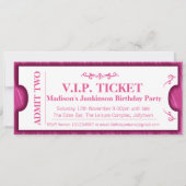 Geef één VIP 75e het roze witte verjaardagspartij  Kaart (Achterkant)