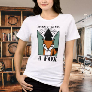 Geef een Vos Motivatie Grafische T-shirt Niet