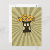 Geef een Woot Uil Briefkaart (Voorkant / Achterkant)
