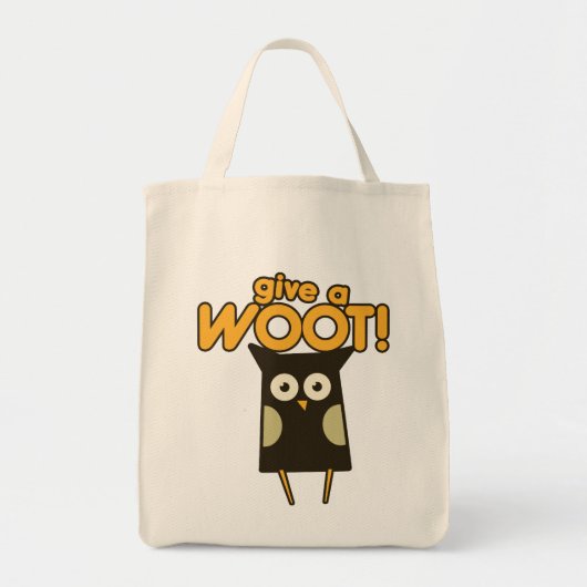 Geef een Woot Uil Tote Bag (Voorkant)
