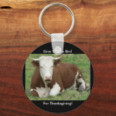 Geef 'Em the Bird for Thanksgiving Sleutelhanger (Voorkant)