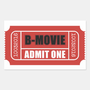 Geef er een toe - B-Movie Ticket Rechthoekige Sticker