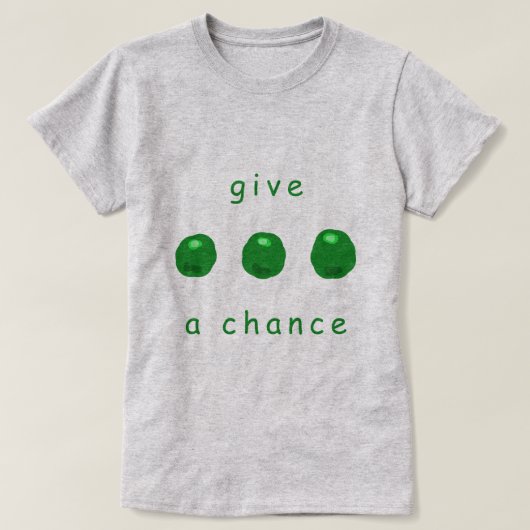 Geef Erwten Een Kans #2 T-shirt (Design voorkant)