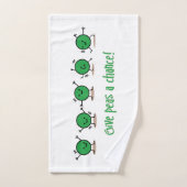 Geef erwten een kans bad handdoek (Handdoek)