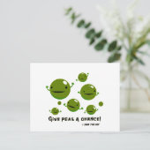 Geef Erwten een Kans Briefkaart (Staand voorkant)