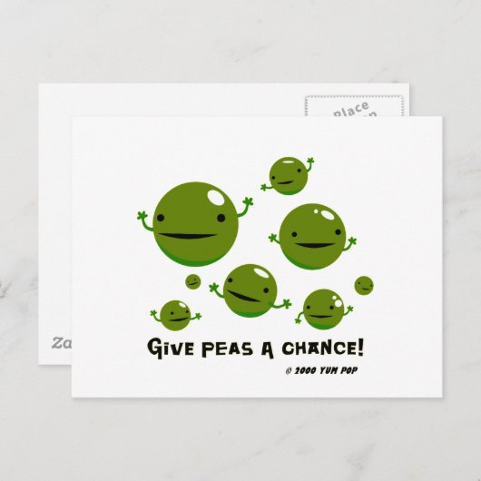 Geef Erwten een Kans Briefkaart (Voorkant / Achterkant)