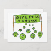 Geef erwten een kans briefkaart (Voorkant / Achterkant)