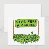 Geef erwten een kans briefkaart (Voorkant / Achterkant)