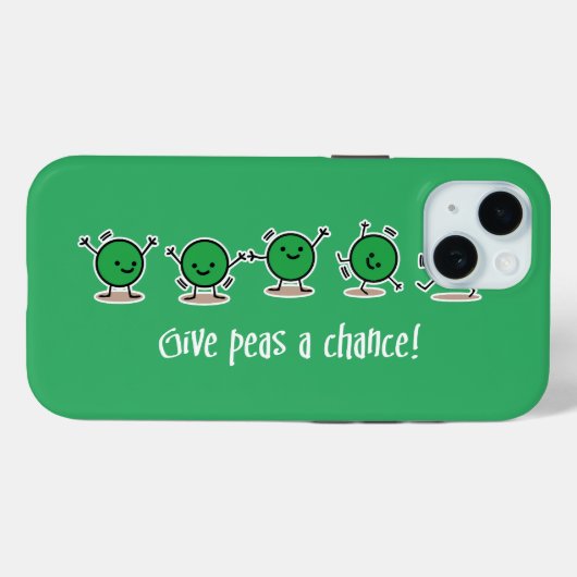 Geef erwten een kans Case-Mate iPhone case (Achterkant (horizontaal))