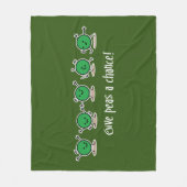 Geef erwten een kans fleece deken (Voorkant)