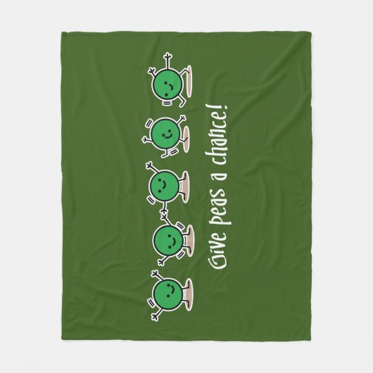 Geef erwten een kans fleece deken (Voorkant)