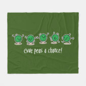 Geef erwten een kans fleece deken (Voorkant (Horizontaal))