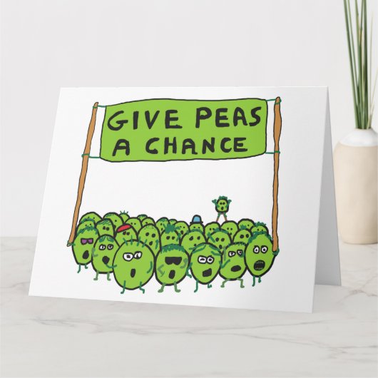 Geef erwten een kans kaart (Voorkant)